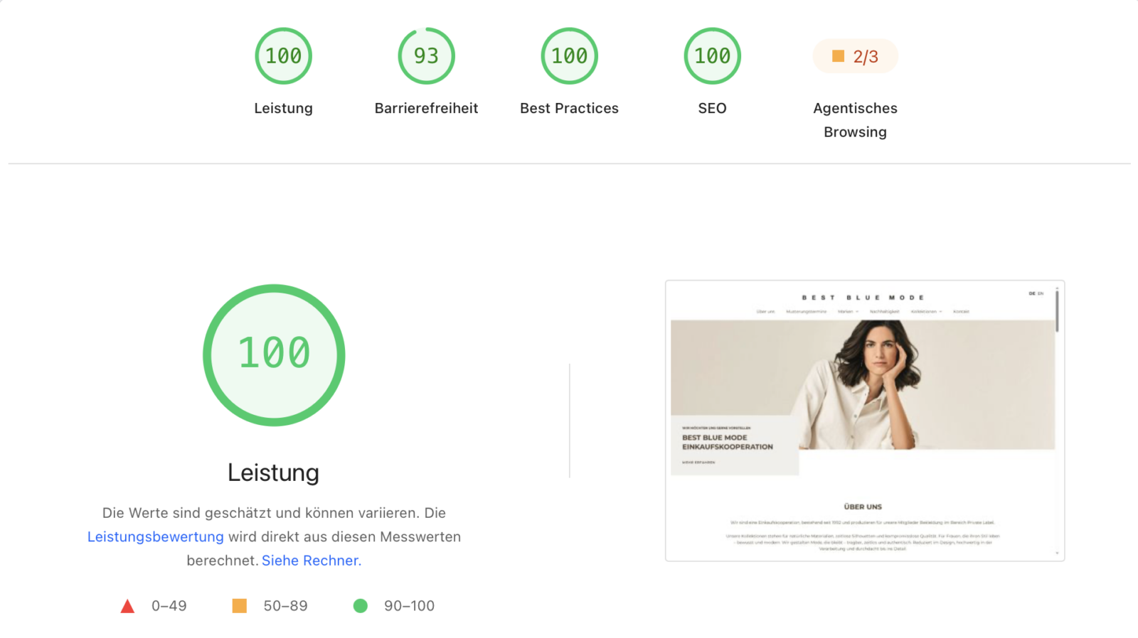 Anpassung zur Optimierung der Barrierefreiheit und Performance 2 Best Blue Mode Barrierefreiheit